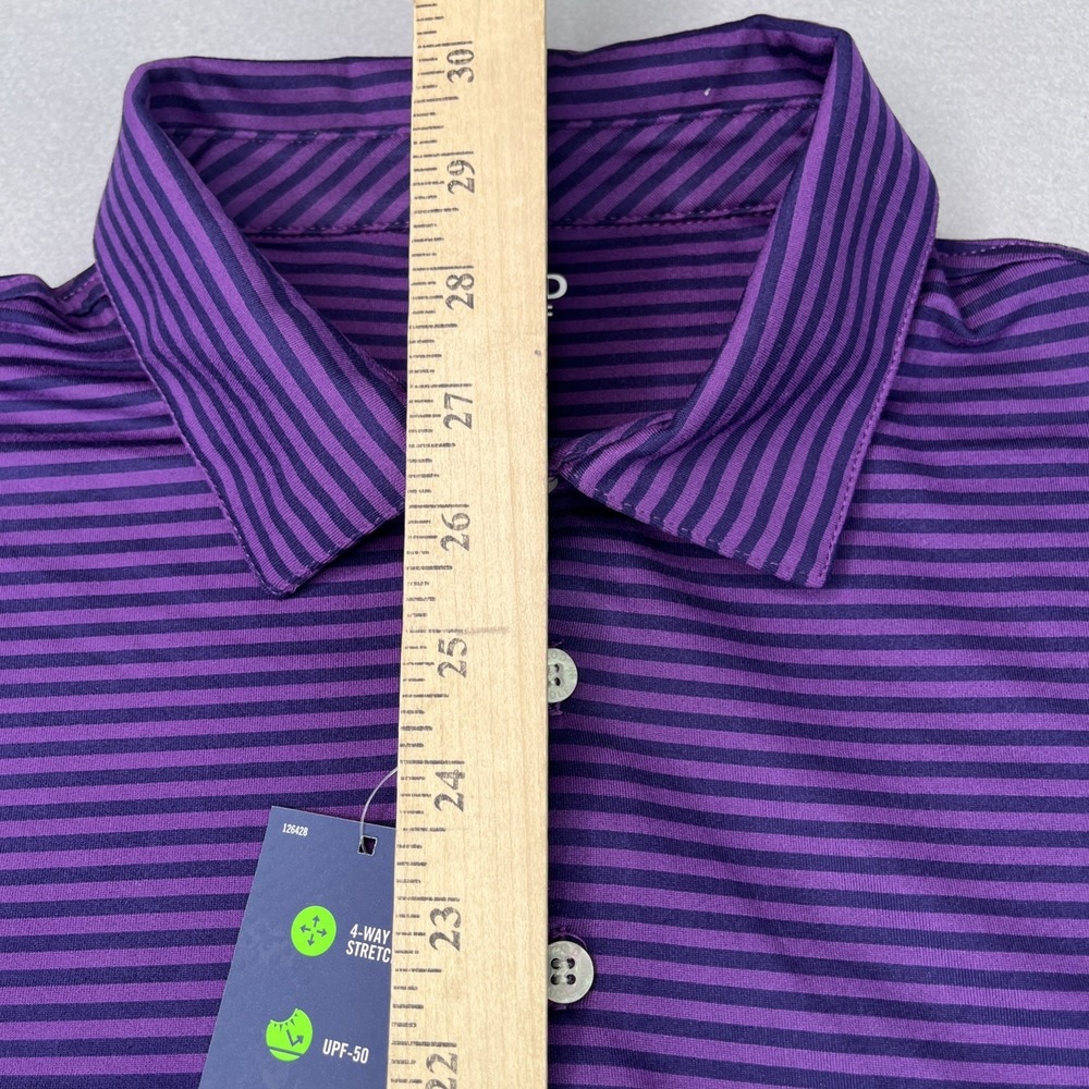 NWT Izod Swingflex Elite Golf Polo Shirt Imperial Purple Men's Size Large UPF-50 - Picture 11 of 15